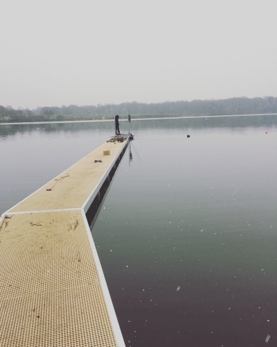 Installation of a 65m angled jetty